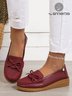 Breathable Hollow out Bow Decor Vintage Loafers