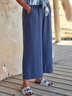 Plain Pockets Casual Pants