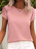 Plain Split Joint Jersey T-Shirt