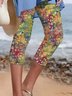 Tight Jersey Abstract Casual Leggings