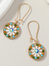 Vacation Ethnic Pattern Diamond Earrings Casual Vintage Women's Jewelry