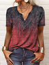 Buckle Casual V Neck Jersey Shirt