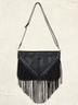 Retro Leather Tassel Messenger Bag Western Style Music Festival Women's Shoulder Bag