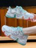 Iridescent Floral mesh Casual Chunky Trainers
