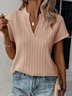 Plus Size V Neck Casual Loose T-Shirt