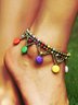 Vintage Ethnic Colorful Stone Beaded Anklet Bohemian Vacation Women's Jewelry