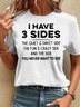 Loose Casual Crew Neck Jersey T-Shirt