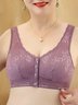 Breathable Casual Lace Front Button Tank Top Bra & Bralette
