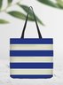 Casual Striped Contrast Color Linen Shoulder Bag Large Capacity Tote Bag