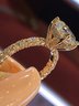 wish hot new flash diamond round princess ring European and American fashion female engagement proposal diamond ring ring