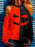 Casual Halloween Halter Sweatshirt