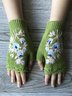 Wool/Knitting Floral Casual Gloves