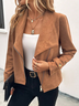 Shawl Collar Loose Casual Suede Jacket