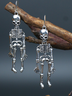 Halloween Retro Punk Skeleton Skull Earrings