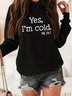 Casual Hoodie Loose Text Letters Hoodie