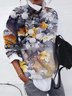 Casual Floral Crew Neck Sweatshirt