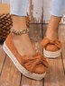 Bow Vacation Platform Espadrille Shoes