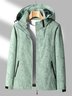 Waterproof Windproof Hoodie Geometric Casual Loose Wearable Windbreaker Hooded Jacket