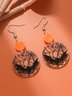 Halloween Spider Web Butterfly Dangle Earrings
