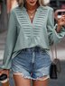 Plain Casual Notched Shirt