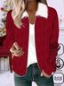 Christmas Shawl Collar Casual Fur Collar Jacket