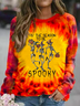 Casual Halloween Crew Neck Sweatshirt