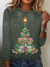 Casual Christmas Crew Neck T-Shirt