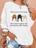 Plus Size Casual Letter Pattern Raglan Sleeve Sweatshirt