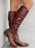 Chunky Heel Pu Autumn Fashion Boots