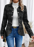 Casual Random Print Buckle Jacket