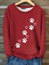Funny Dog Crew Neck Casual Fleece Sweatshirt