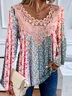 Lace Casual Floral Shirt