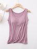 Casual Crew Neck Loose Tank Top