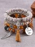 Women Boho Plain All Season Metal Music Festival Metal Chain Bracelets Bracelets