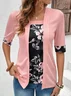 Loose Square Neck Casual Floral Shirt