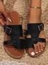 Plain Casual Summer Slide Sandals