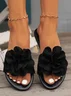 Plain Summer Slide Sandals