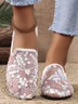 All Season Floral Mesh Fabric Casual Shallow Shoes