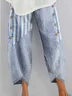 Cotton Striped Casual Pants