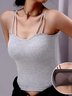 Knitted Casual Plain Regular Fit Cami