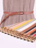 Multi color needle buckle PU women's belt