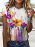 Loose Casual V Neck T-Shirt