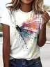 Casual Dragonfly Crew Neck T-Shirt
