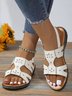 Plain Casual Pu Summer Sandal
