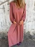 Casual Loose Dress With No