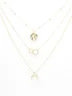 Bohemian Multi-Layered Moon Map Design Necklace