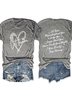 Text Letters Casual T-Shirt