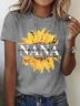 Nana Sunflower | Personalized  Grandma T-Shirt