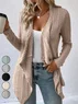 Shawl Collar Loose Knitted Casual Kimono