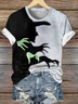 Jersey Casual Halloween Crew Neck T-Shirt